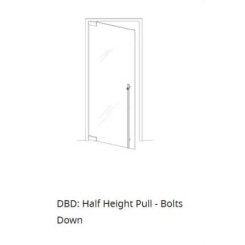 Rockwood LP6061 Half Height, Horizontal Push/Pull Bar, English Bridle Leather Wrapped, Bolts Down