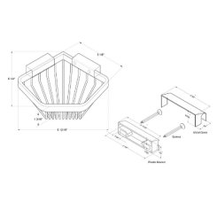 Deltana Wire Basket Pentagon, Heavy Duty, Brass Polished Chrome (US26) Finished