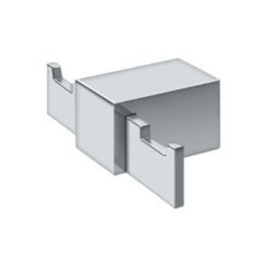 Deltana Zinc-Aluminum Double Robe Hook Satin Nickel (US15) Finished