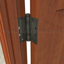 Deltana Royal Hinge, Plain Bearing, Solid Brass, Heavy Weight, 3 Knuckle, 7/8" Diameter Pin, 4.5" x 4.5"