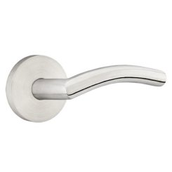 Emtek, Tubular Stainless Steel Series, Passage, Cologne Lever, Disk Rosette, Brushed Stainless Steel Finish