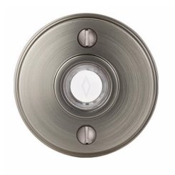 Emtek 2466 Doorbell Button with Watford Rosette, 2-1/2" Dia.