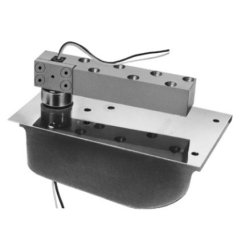 Norton EH28 Series, Floor Door Closer, Center Hung, Single Acting, Thru-Wire/Power Transfer, Non-hold Open, Bright Brass Finish