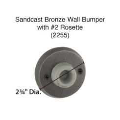 emtek 2255 door stopper in medium bronze finish