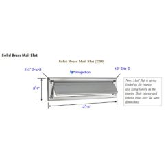 Emtek  Solid Brass Mail Slot Flat Black (US19) Finished