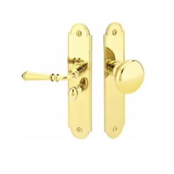 Emtek Solid Brass Screen Door Lock - Arch Style Polished Brass - Lifetime (US3) Finished