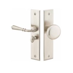 Emtek Solid Brass Screen Door Lock - Rectangular Style Satin Nickel (US15) Finished