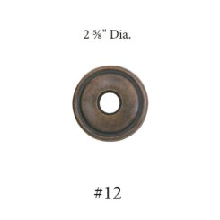 Emtek 2412 Tuscany Bronze Doorbell Button with #12 Rosette,  2-5/8" Dia.