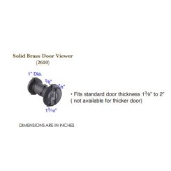 Emtek Solid Brass, Door Peephole, Satin Brass (US4) Finished