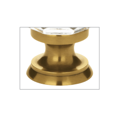 Emtek 86567 Providence Crystal Knob- Polished Brass