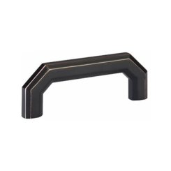 Emtek #866124 Hollywood Regency Collection, Riviera Cabinet Pull, Emtek #86612 - *86620 Hollywood Regency Colection, Riviera Cabinet Pull, 3-1/2" CTC