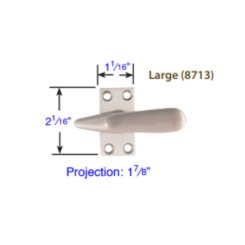 Emtek Large Size Casement Latches Flat Black Finished