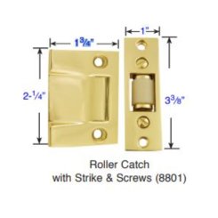 Emtek Door Roller Catch with Strike & Screws Medium Bronze (MB) Finished