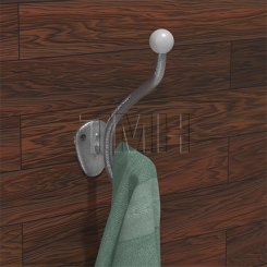 Emtek 2504 Wrought Steel Robe Hook in Flat Black Steel (FBS)