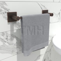 Emtek 28024 Modern Brass Towel with Brass Square Rosette (US10B)