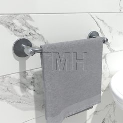 Emtek S7040 Stainless Steel Towel Bar with Disk Stainless Steel Rosette 12"
