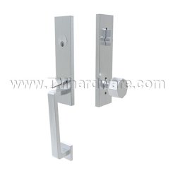 Emtek S40101OK Contemporary Stainless Steel Davos Tubular Entry Set with Octagon Knob