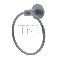 Emtek S7300 Stainless Steel Towel Ring with Disk Stainless Steel Rosette, 6-7/8” Overall Diameter