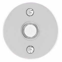 Emtek 2458 Doorbell Button with Disk Rosette, 2-1/2" Dia.