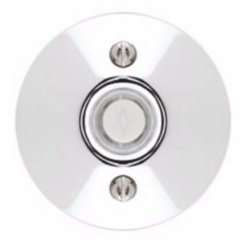 Emtek 2457 Doorbell Button with Modern Rosette, 2-3/4" Dia.