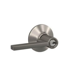 Schlage Latitude Door Handle, Vandlgard, ND Series, Vandlgard Entrance/Office Lock, Flat Black