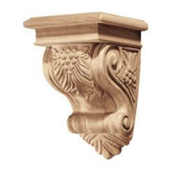 Hafele Wooden Corbel, Bordeaux Collection, Corbel, 8-7/8" x 5-3/4" x 6-1/16", Maple finish