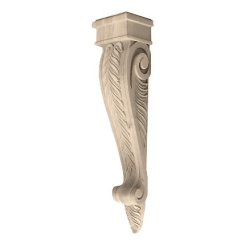 Hafele Wooden Corbel, Acanthus Collection, 24" X 5-1/4" X 4-3/8", Maple finish
