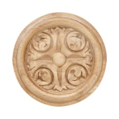 Hafele Wooden Onlay, Acanthus Collection, Ø 2-7/8", Cherry finish