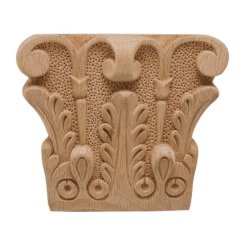 Hafele Wooden Ornament, Acanthus Collection, 4-1/2" X 5-1/8", Beech finish