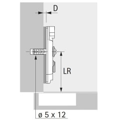 Hettich 9071655 Mounting Plate with Expanding Sockets