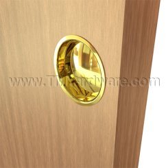 Ives 221 Flush Pull in Polished Brass Finish (US3)