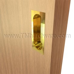 Ives 222 Flush Pull, Cast Brass in Polished Brass Finish (US3)