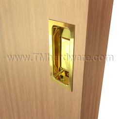 Ives 227 Flush Pull, Wrought Brass in Polished Brass Finish (US3)