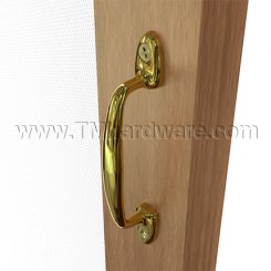 Ives 25 Screen Door Pull in Polished Brass Finish (US3)