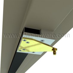 Ives MB1 Mounting Bracket For Coordinators, Over 2-1/2" Stop Width, Aluminum Painted (689) Finished