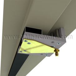 Ives MB2F Fire Rated Mounting Bracket for Coordinators, 5-7/8" Jamb Depth, 2-3/8" - 3-1/4" Stop Width, Aluminum Painted (689) Finished