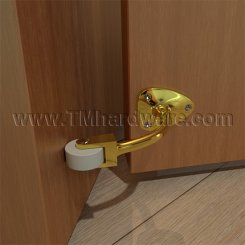Ives RB470 Offset Roller Bumper- Polished Brass