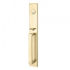 Lausanne Entry set in Satin Brass