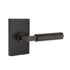 Emtek Select, L-Square, Faceted Lever, Disk Rosette, Dummy Pair, Satin Brass (US4) Finish