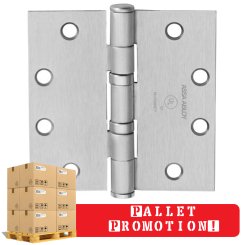McKinney TA2714 Ball Bearing Hinge, 4.5" x 4.5", Steel Base, US26D Finish - PALLET PROMOTION