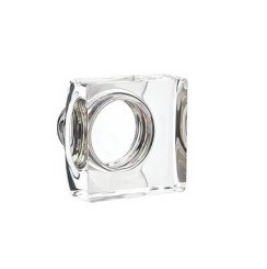 Modern Square Crystal Knob in Polished Chrome Finish