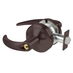 Schlage Omega Door Handle, Mechanical Door Locks, ND Series, Keyed, Single Cylinder Function, Entrance/Office Lock, Flat Black Finish