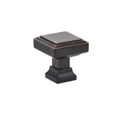 Emtek 86295 Geometric Square Knob in Oil Rubbed Bronze (US10B)