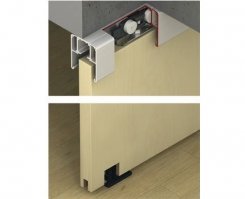 Hafele Slido Classic 40-O to 120-O Hardware Set, Wood Doors up to 265 Lbs, No Soft Close, Recessed - NOT ACTIVE