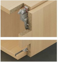 Hafele Slido Classic 20 VF Sliding Hardware, For Overlay Door, Soft Close, 44 LB Door