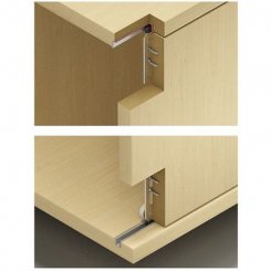 Hafele S8 VF Sliding Hardware, For Overlay Doors with Cranked Runner, Max 44 LB Door