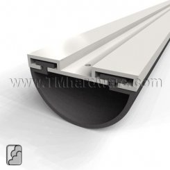 Zero #72A Garage & Overhead Door Bottom, Aluminum Track with 1.063" Neoprene
