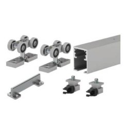 Hettich TopLine Grant HD Sliding Door Hardware and Track, Doors up to 325 Lbs. - QUICK SHIP