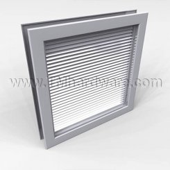 Activar Door Louver 1300A1, Inverted "V" Blades, Aluminum, Self-Attaching Frame, For 1-3/4" Doors, up to 2' x 6'-8"