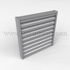 Activar Door Louver 1400CORE, Stormproof "Z" Blades, Aluminum, Transom Installation, up to 3' x 6'-8"